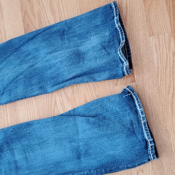 Rock Revival Kai boot cut jeans flap pockets bling crystals 30x31.5 prof hem #11 - Picture 9 of 9